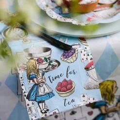 Talking Tables Alice in Wonderland Blue Cocktail Napkins - 20 pack