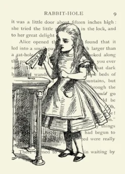 Madame Treacle Alice in Wonderland-Book Greetings Card