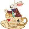 St. Nicolas Alice in Wonderland Rabbit in a Teacup Decoration