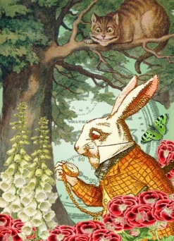 Madame Treacle Alice In Wonderland - The Cheshire Cat Greetings Card