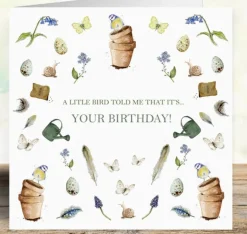 West Country Designs 'A Little Bird Told Me' Birthday Card