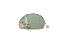 Earth Squared Bags Aqua Herringbone Rabbit Purse