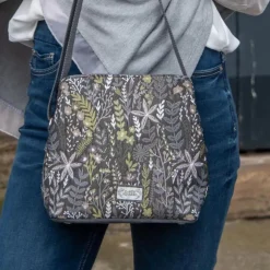 Earth Squared Bags Autumn Jacquard Grey Logan Bag