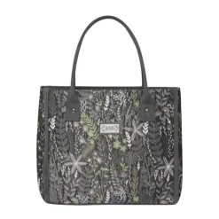 Earth Squared Bags Autumn Jacquard Grey Tote Bag