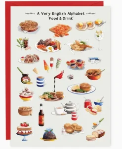 Yeti A Very English Alphabet Food & Drink Greeting Card