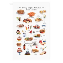 Yeti A Very English Alphabet Food & Drink Tea Towel