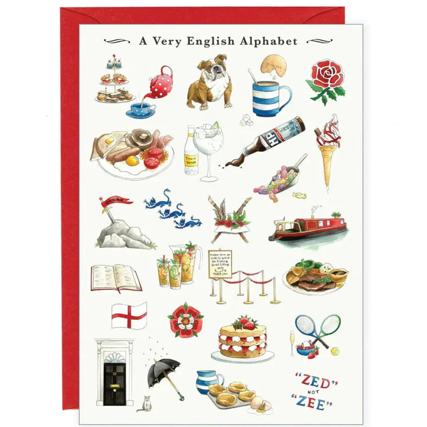 Yeti A Very English Alphabet Greeting Card