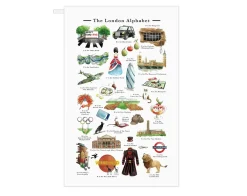 Yeti A Very London Alphabet Tea Towel
