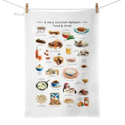 Yeti A Very Scottish Alphabet Food & Drink Tea Towel