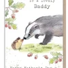 Paper Shed Design Badger and Hedgehog Father's Day Greetings Card