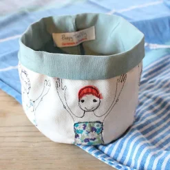 Poppy Treffry Bathers Embroidered Art Pot