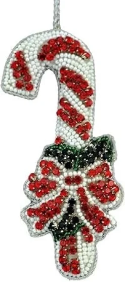 Tinker Tailor Beaded Candy Cane Decoration by London