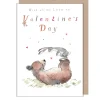 Paper Shed Design Bear and Hare "With all my Love on Valentine's Day" Greetings Card