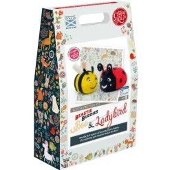The Crafty Kit Co. Beastie Buddies Bee & Ladybird Needle Felting Craft Kit