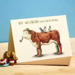 Bewilderbeest Beef Wellington Greetings Card