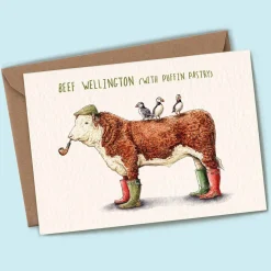 Bewilderbeest Beef Wellington Greetings Card