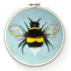 The Crafty Kit Co. Bee in a Hoop Needle Felting Kit