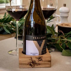 Selbrae Bee Oak Wine Bottle Coaster
