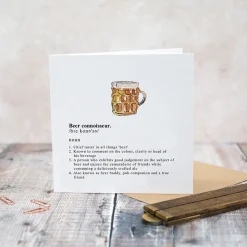 Toasted Crumpet Beer Connoisseur Greetings Card