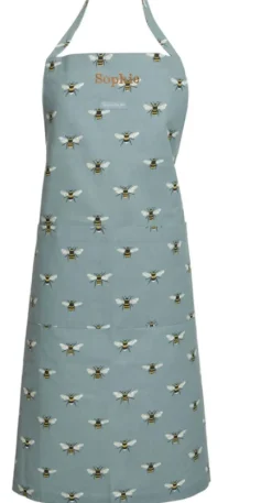 Sophie Allport Bees Adult Apron Teal