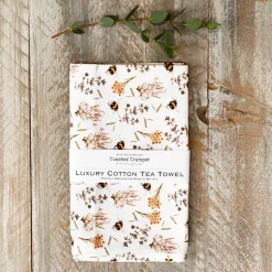 Toasted Crumpet Bees & Honeysuckle Tea Towel