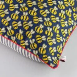 Poppy Treffry Bees Piped Cushion