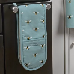 Sophie Allport Bees Teal Double Oven Glove