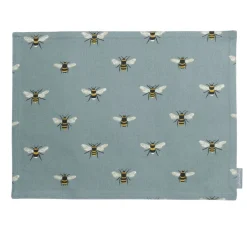 Sophie Allport Bees Teal Fabric Placemat - Set of 2