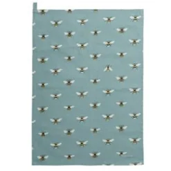Sophie Allport Bees Teal Tea Towel