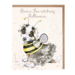 Wrendale Designs 'Bee-Witched' Dog Halloween Greeting Card