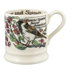 Emma Bridgewater Birds In The Hedgerow Spindle & House Sparrow  1/2 Pint Mug