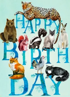 Madame Treacle Birthday Animals Greetings Card