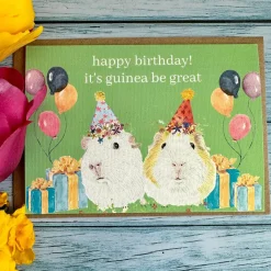 Jen Winnett Birthday Guinea Pigs Eco-Card
