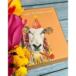 Jen Winnett Birthday Sheep Eco-card