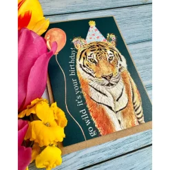 Jen Winnett Birthday Tiger Eco-card