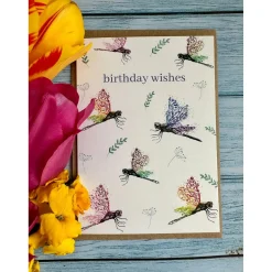 Jen Winnett Birthday Wishes Dragonfly Eco-Card