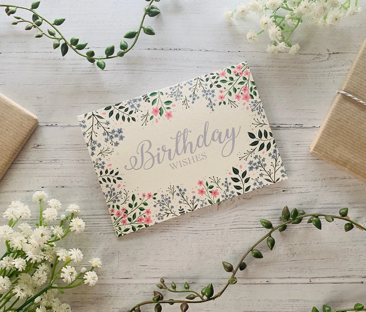 Becky Amelia Birthday Wishes Meadow Greeting Card