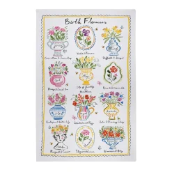 Ulster Weavers Birth Flowers Tea Cotton Tea Towel