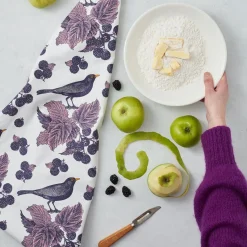 Thornback & Peel Blackbird & Bramble Tea Towel