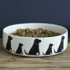 Sweet William Black Labrador Dog Bowl Boxed