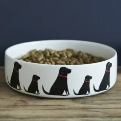 Sweet William Black Labrador Dog Bowl Boxed