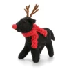 Amica Felt Black Labrador with Antlers Felt Decoration