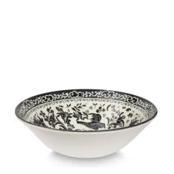 Burleigh Black Regal Peacock Cereal Bowl
