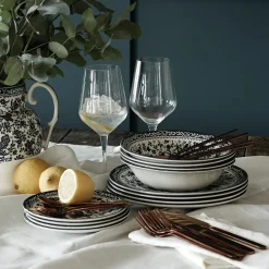 Burleigh Black Regal Peacock Cereal Bowl