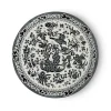 Burleigh Black Regal Peacock Medium Plate 8 3/4 in