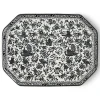 Burleigh Black Regal Peacock Rectangular Platter