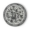Burleigh Black Regal Peacock Small Plate 7 in