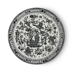Burleigh Black Regal Peacock Small Plate 7 in