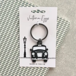 Victoria Eggs Black Taxi Keyring