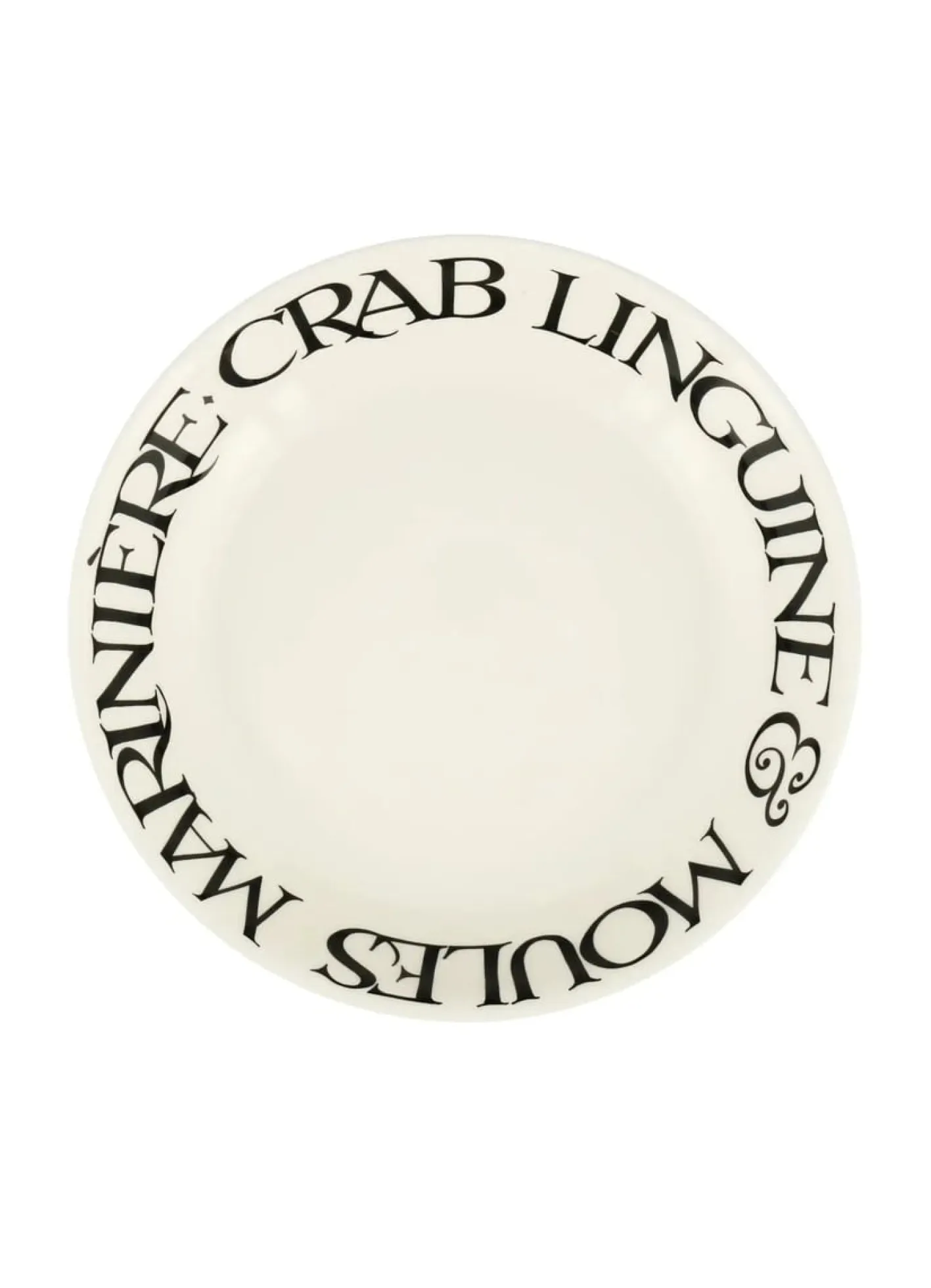 Emma Bridgewater Black Toast Crab Linguini Medium Pasta Bowl